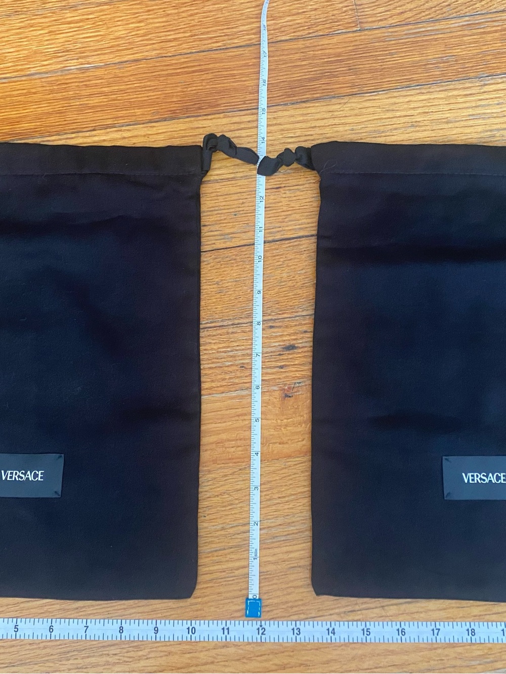 Versace Black Drawstring Travel Pouches (Pair)